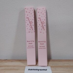 pinklipps brow'd up eyebrow pencil SOFT BLACK x2